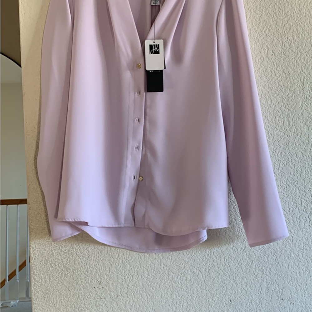 Joseph Ribkoff Purple Long Sleeve Button Down Blouse
